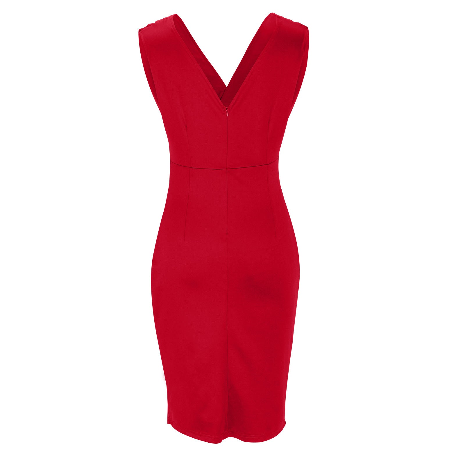 Isa™ | Eng anliegendes Kleid mit V-Ausschnitt und Schlitz