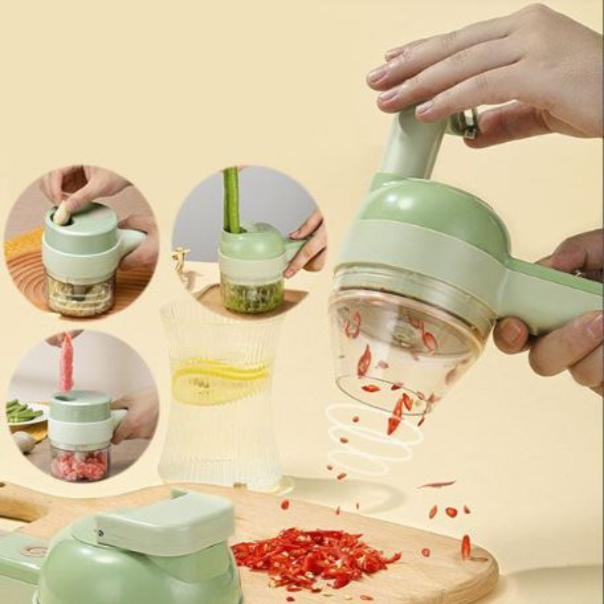 4-in-1 Multifunktionszerkleinerer