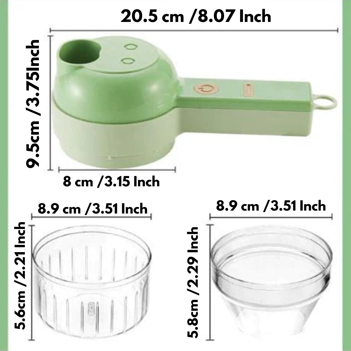 4-in-1 Multifunktionszerkleinerer