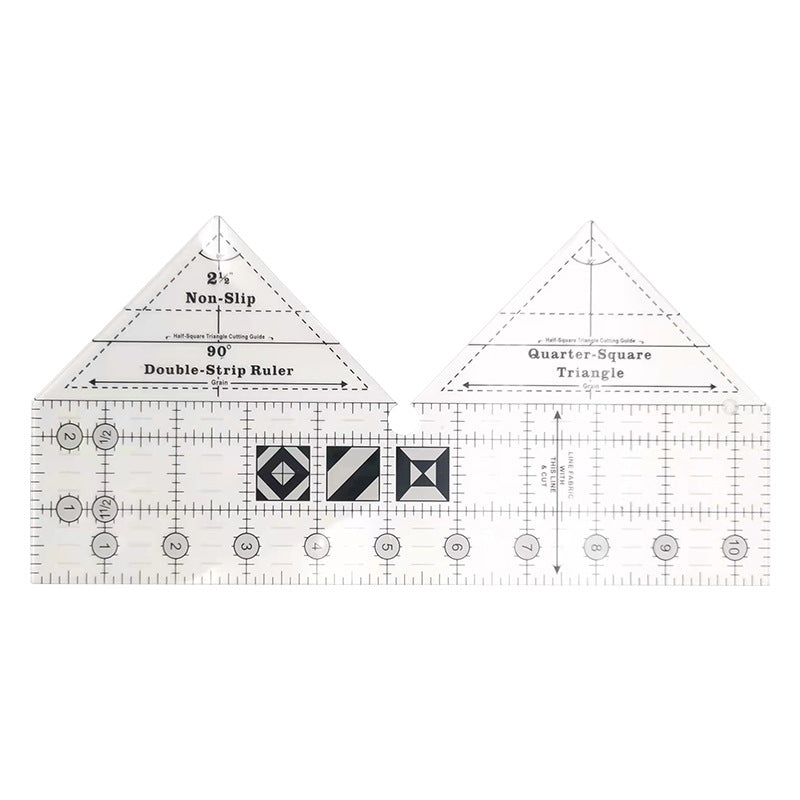 Henrike 90° Doppelstreifen-Lineal für Patchwork und Quilten