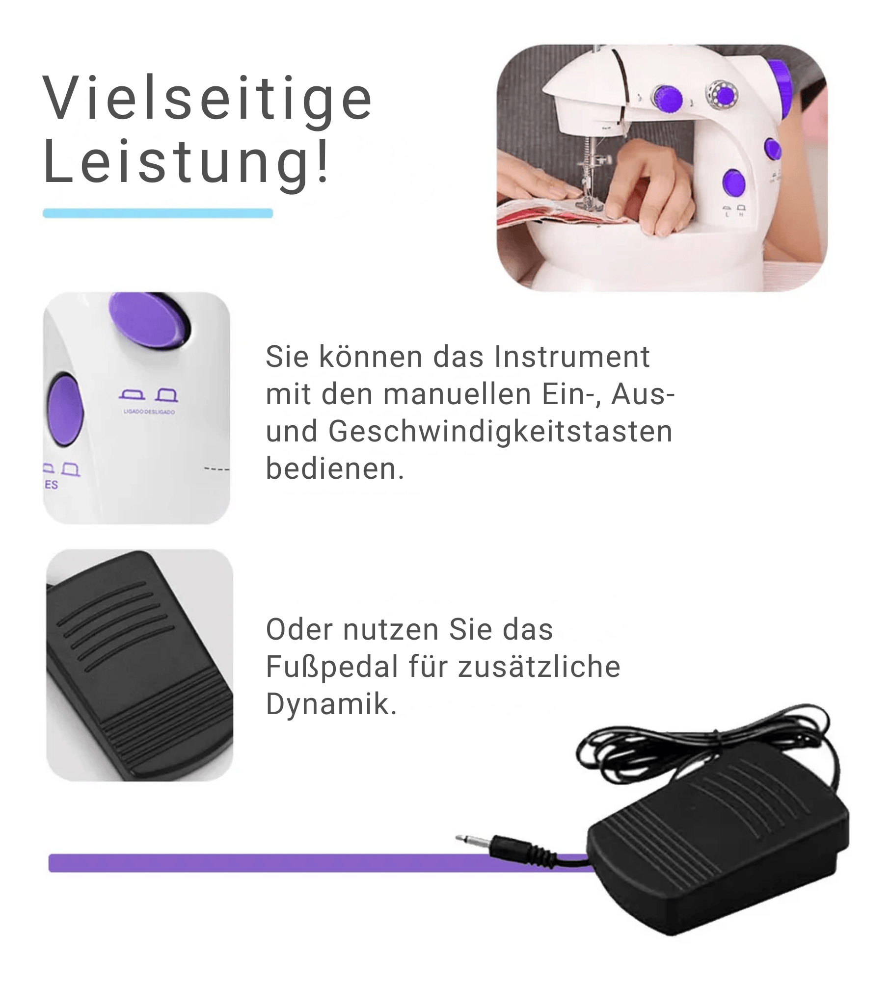FadenFreude™ / Mini Tragbare Elektrische Nähmaschine