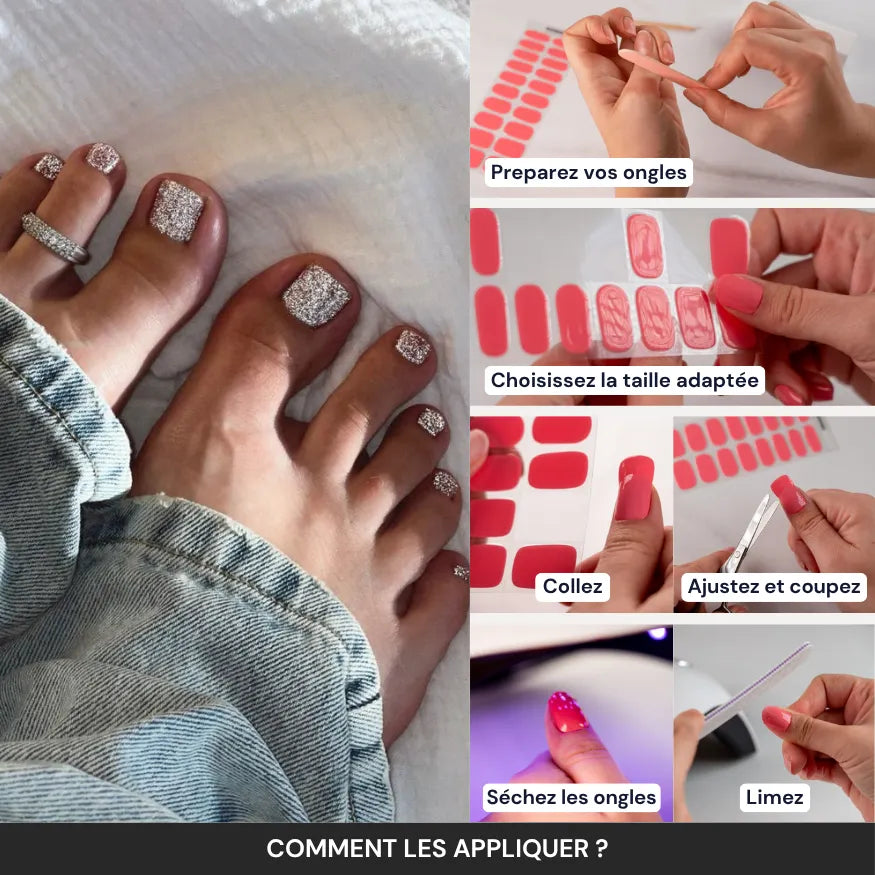Silbernes Gel-Pediküre-Set