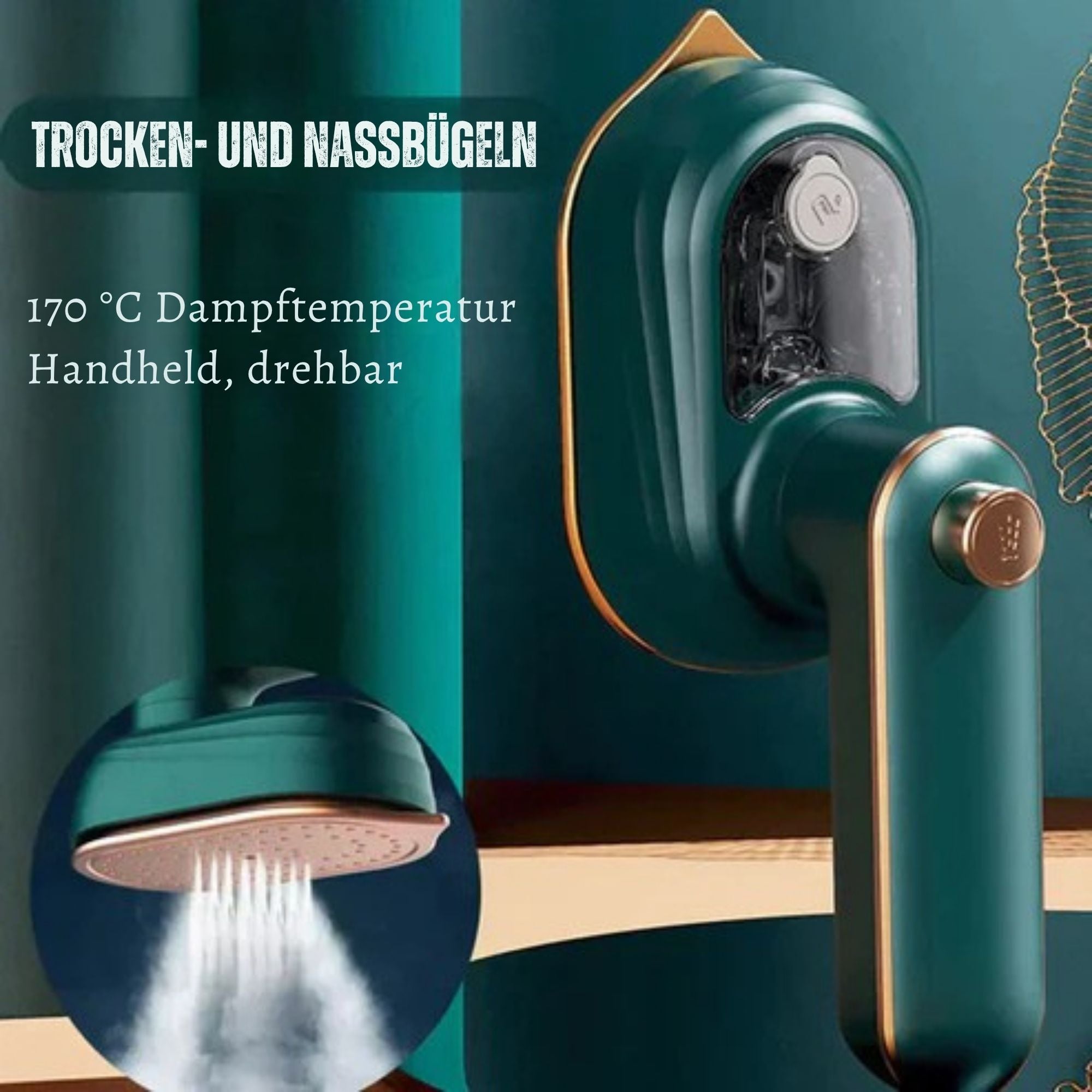 FaltenFrei™ / Kompaktes 2-in-1 Mini Dampfbügeleisen