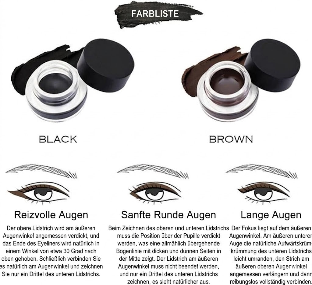 Inkelle / Eyeliner Stift | Präzisionsspitze Kontrolle | Langanhaltend wischfest Finish