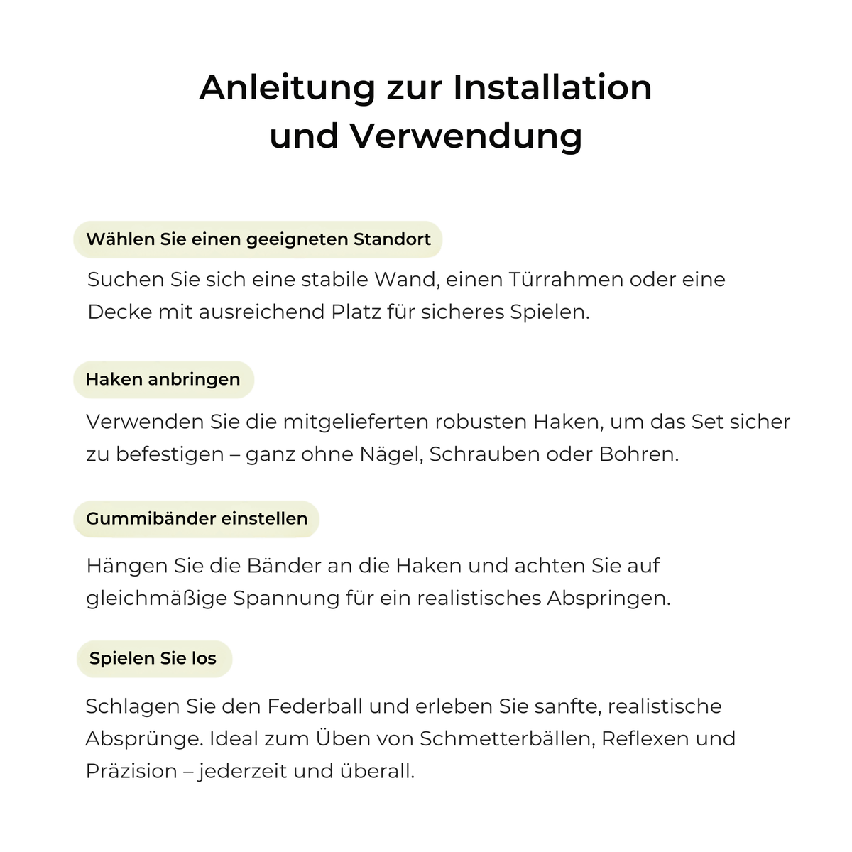 FederFit™ / Trainingsset Für Badminton