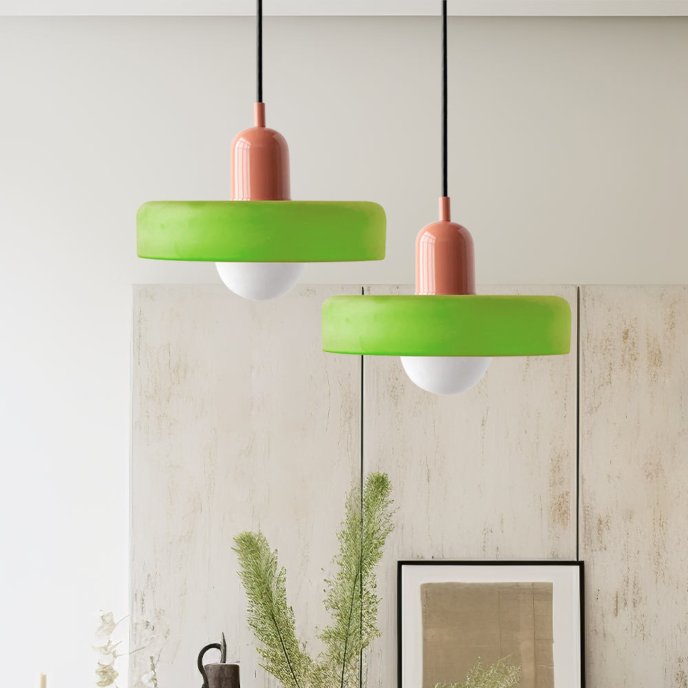 Aurelio™ | Bauhaus-Pendelleuchte aus farbigem Glas