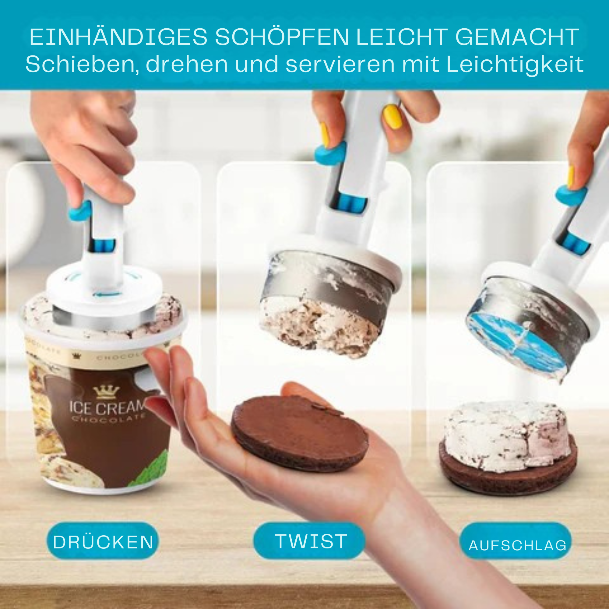 SchleckScoop™ / Müheloses Schöpfen und Lösen von gefrorenen Leckereien