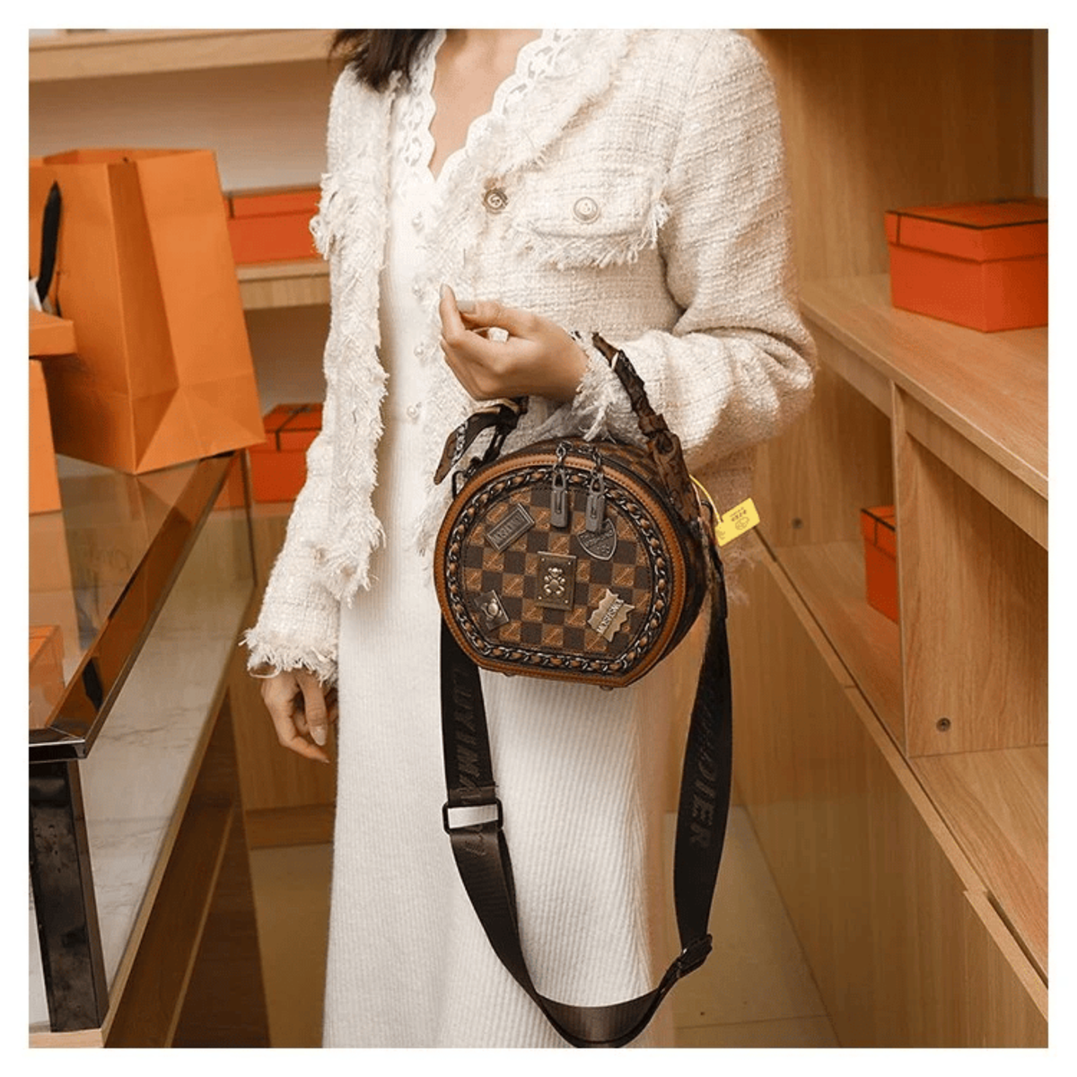 BärLuxe – Leder Umhängetasche mit Vintage Stil