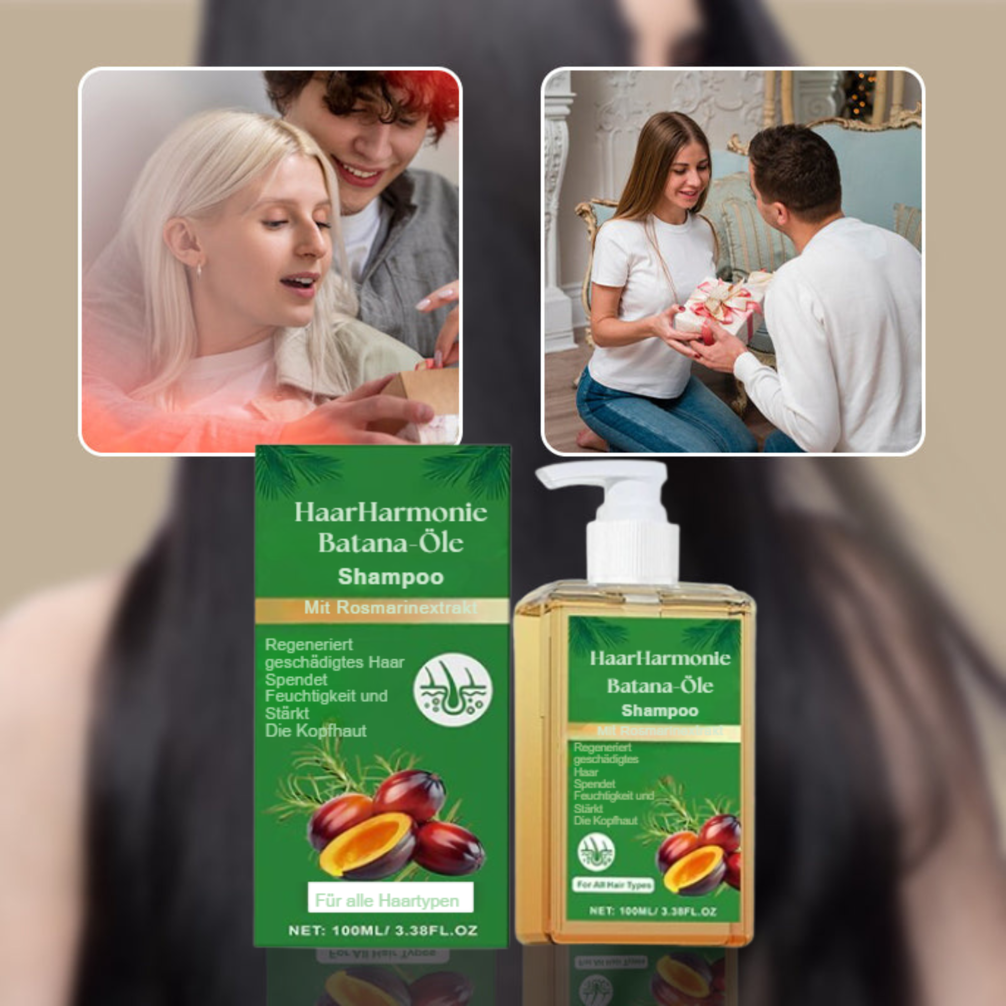 HaarHarmonie™ / Batana Öl Shampoo Mit Rosmarinextrakt (1+1 GRATIS)