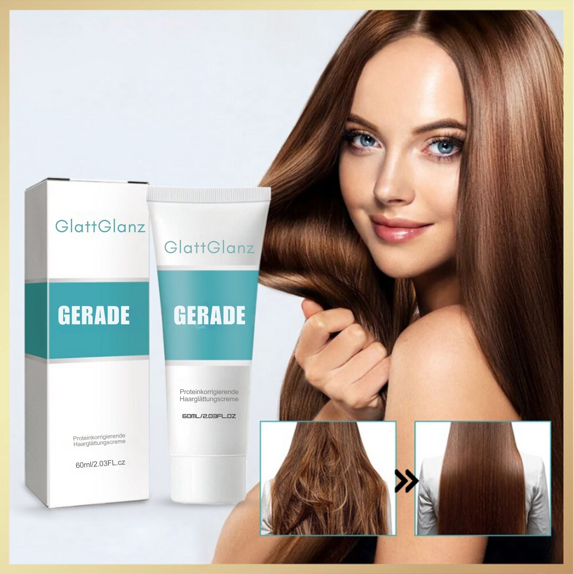 GlattGlanz™ / Sofortglättende Creme Für Seidiges Haar