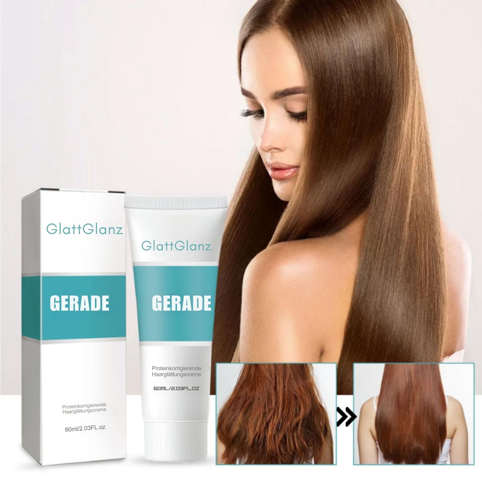 GlattGlanz™ / Sofortglättende Creme Für Seidiges Haar