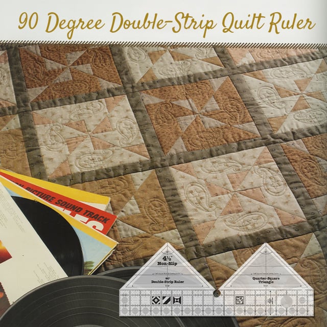 Henrike 90° Doppelstreifen-Lineal für Patchwork und Quilten