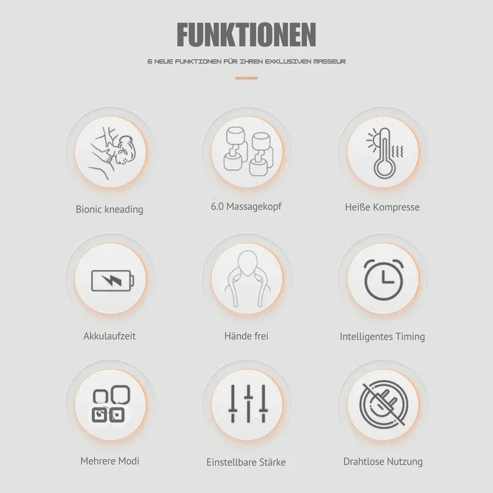 MassageMeister™ / Elektrisches Nacken- Und Rückenmassagegerät