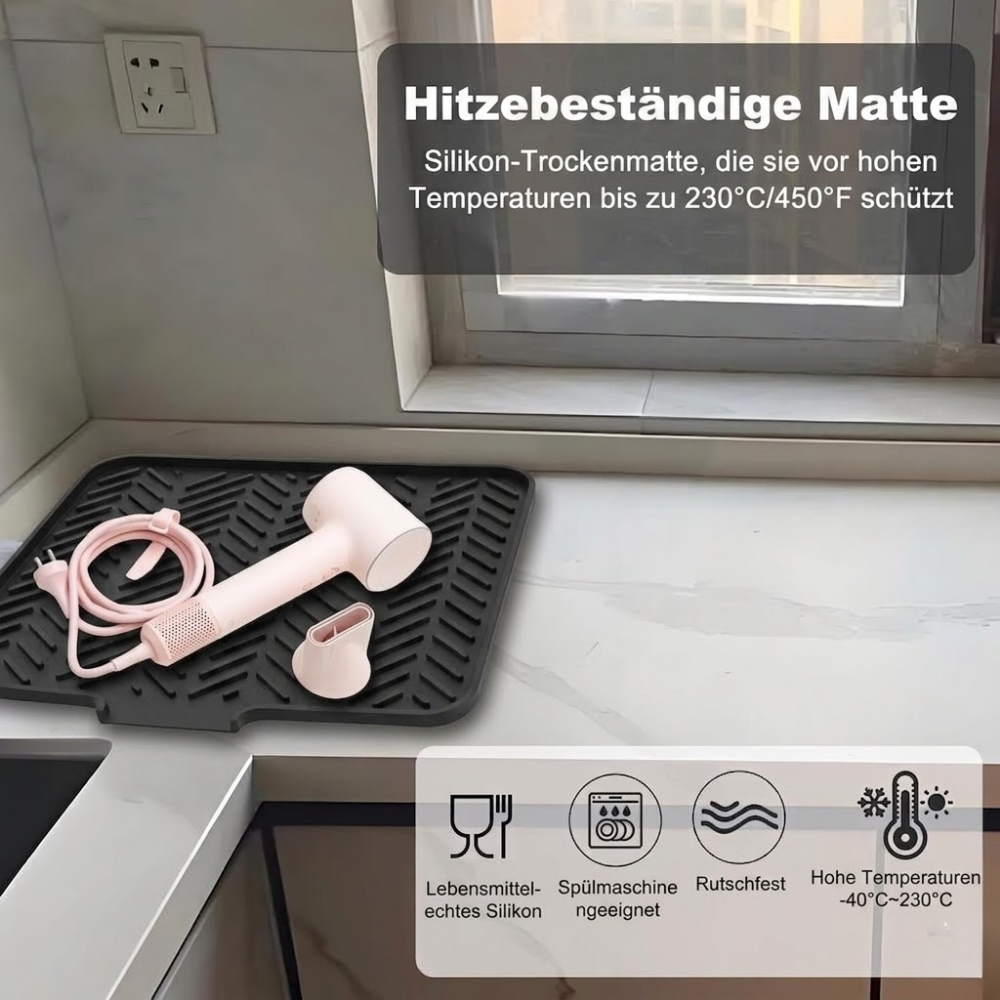 DrainMat – Silikon Abtropfmatte | Trocken, Sauber & Vielseitig
