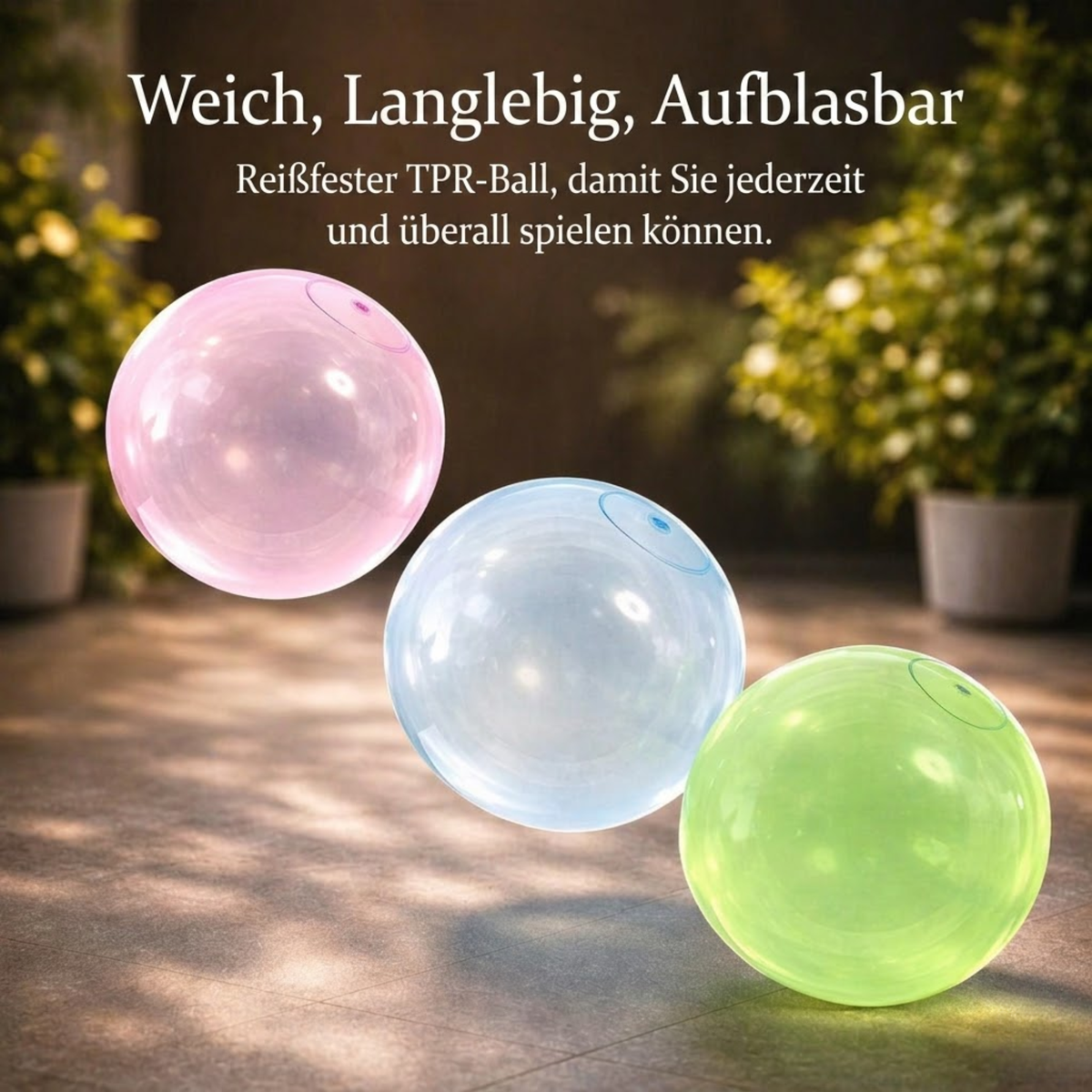 Gummiball | Aufblasbarer Ball für Kinder | Reißfest | BabyBloom