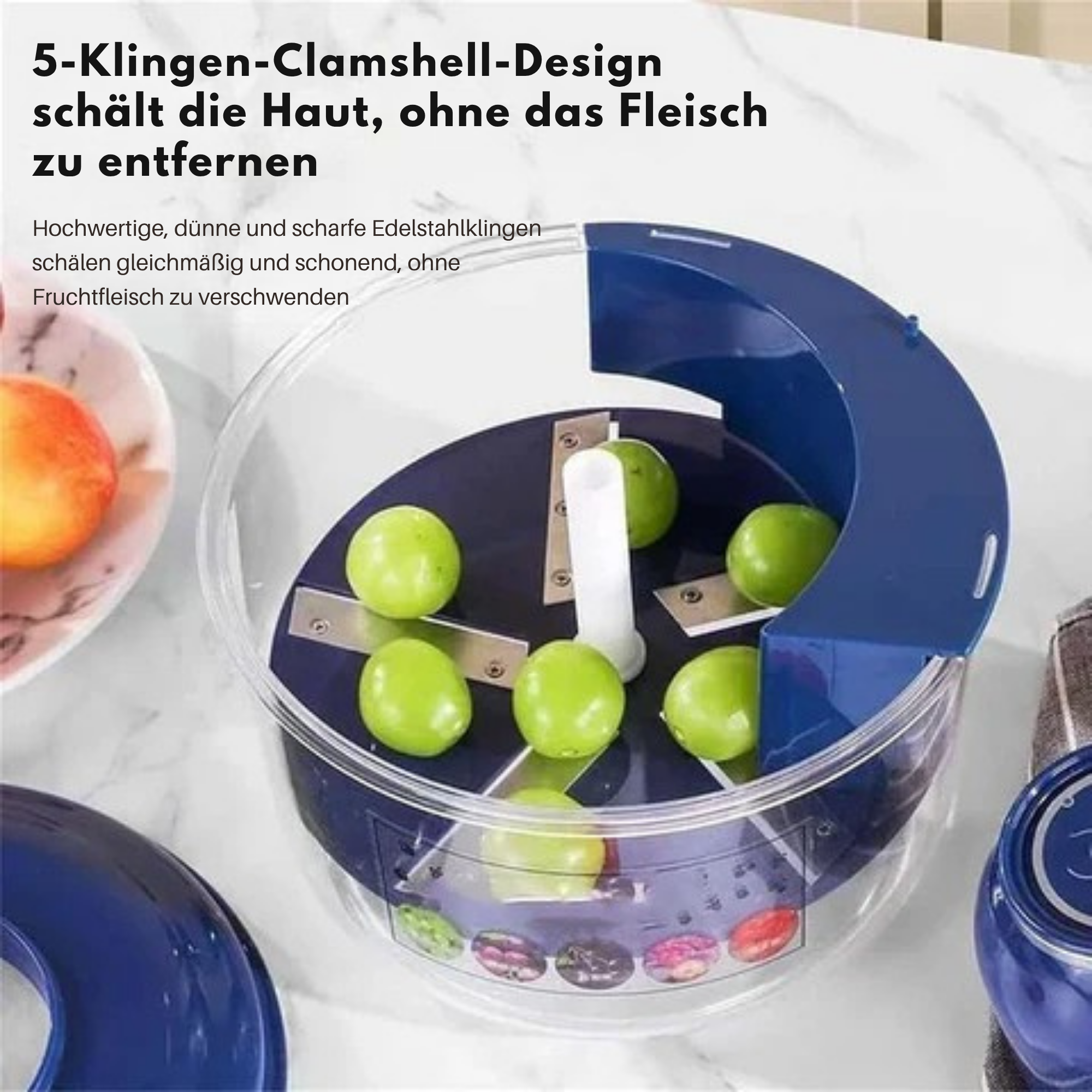 SchlupfSchäl™ / Automatischer Wiederaufladbarer Obstschäler