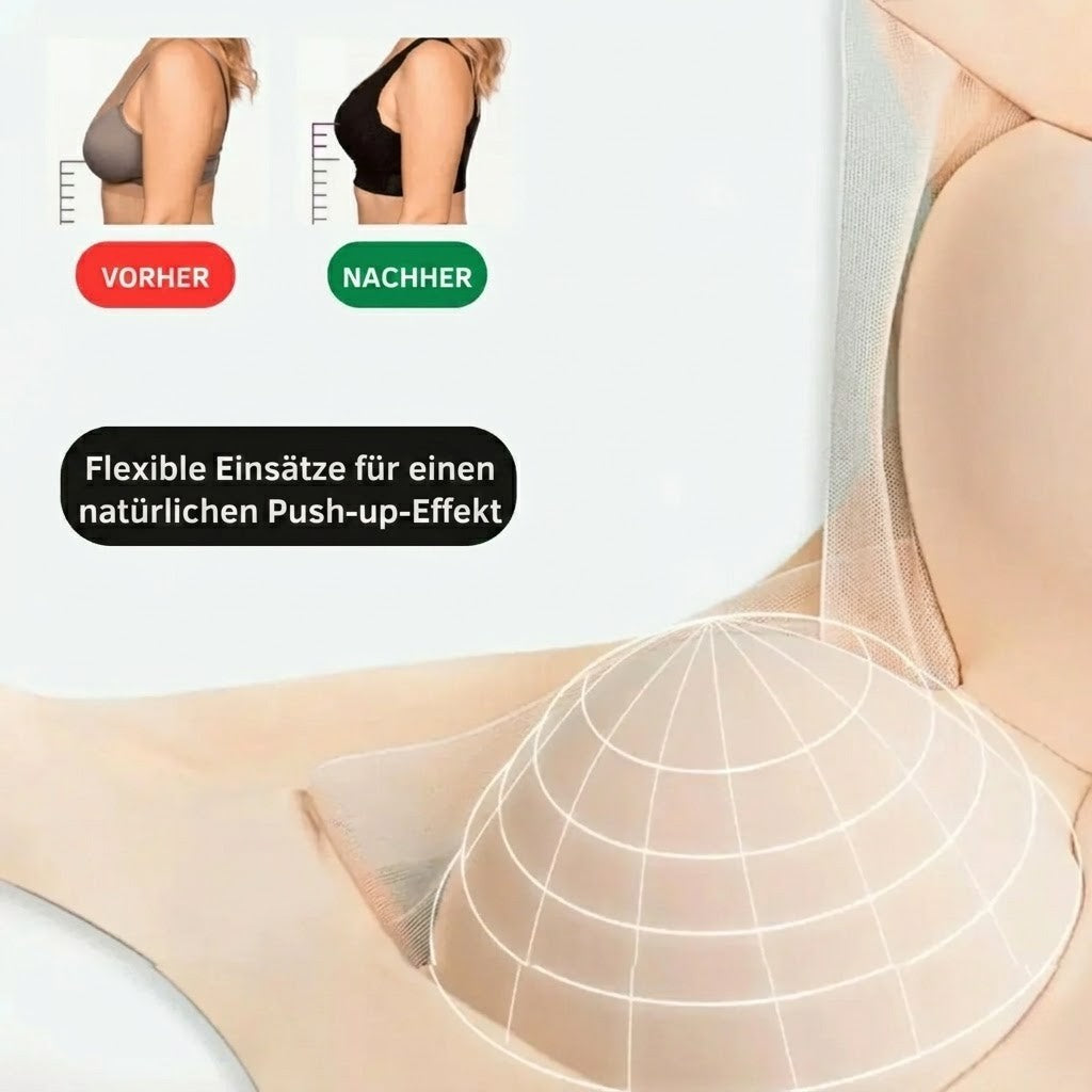 Sorelia / BH ohne Bügel | Nahtloser Komfort BH | Sanfter Push Up Halt (1+1 Gratis)