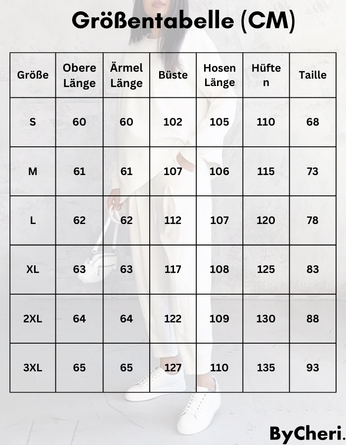 HerbstStyle Zweiteiler Größentabelle Passform