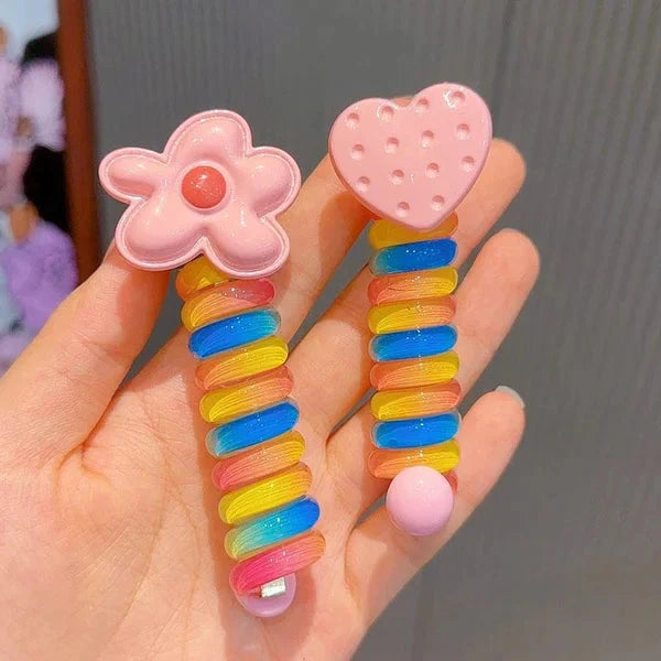 HaarHerz⢠/ Kleine Prinzessin Telefonkabel Haargummis
