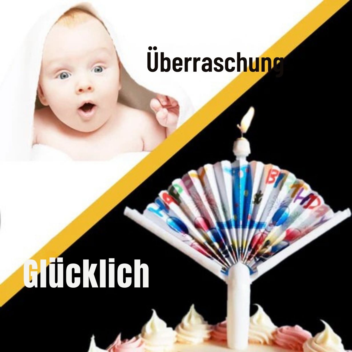 KerzenKicher™ / Die lustigste Geburtstagstrickkerze