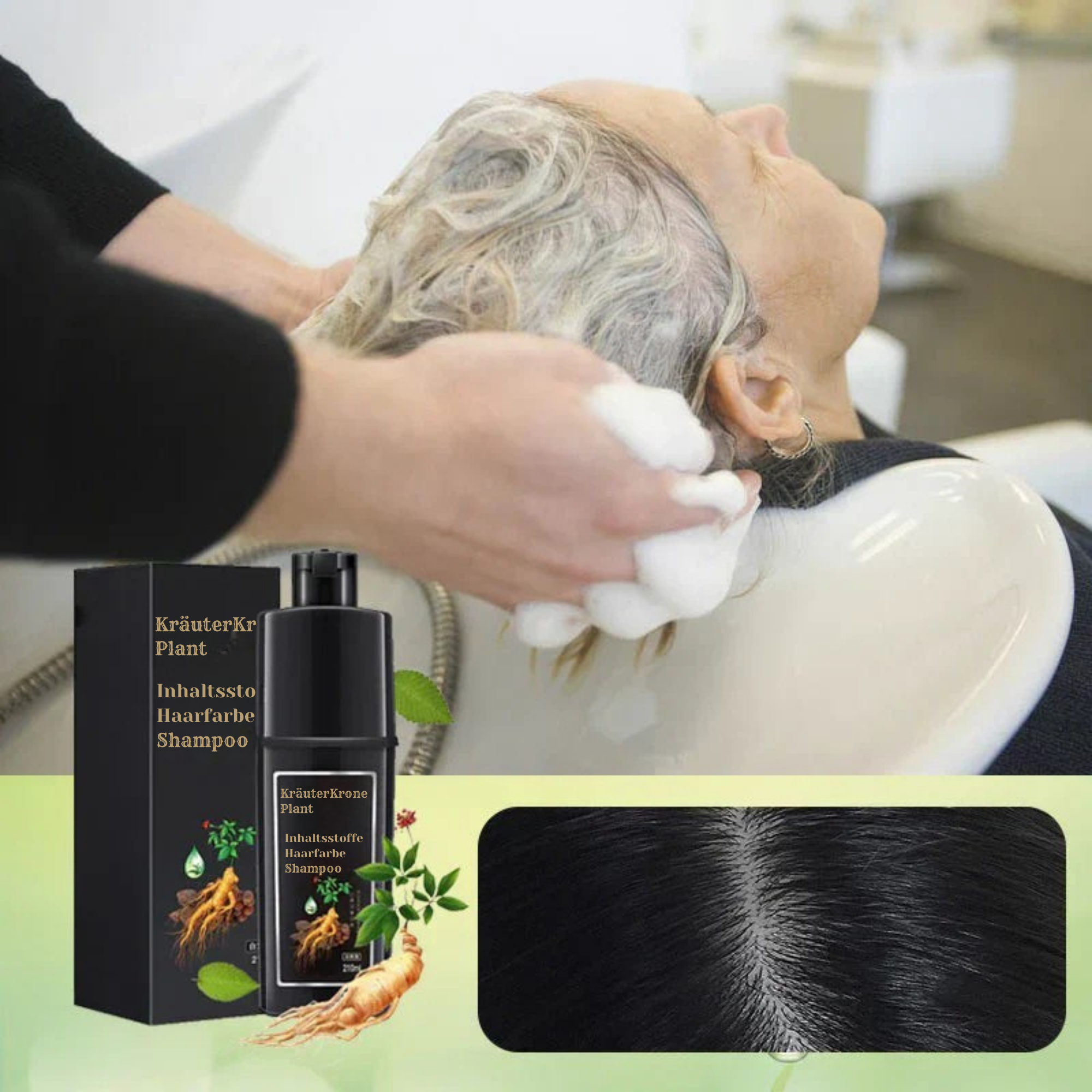 KräuterKrone™ / Chemiefreie Haarfarbe (1+1 GRATIS)