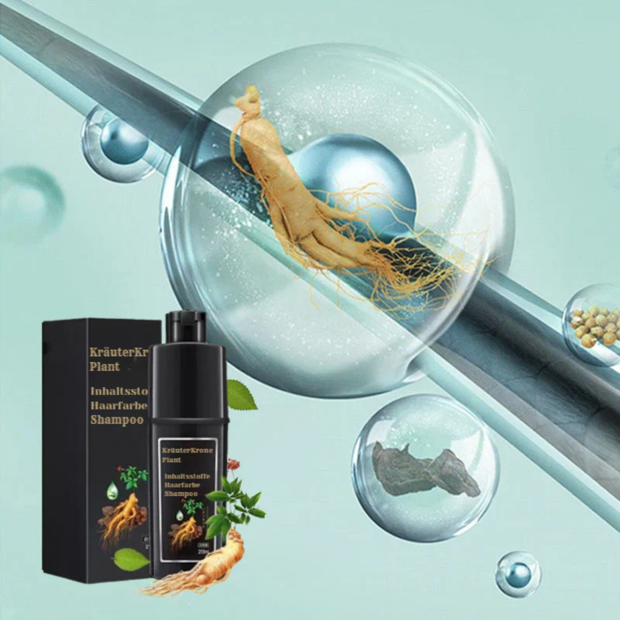 KräuterKrone™ / Chemiefreie Haarfarbe (1+1 GRATIS)
