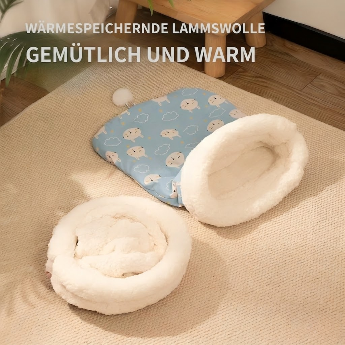 KuschelNest – Katzenschlafsack | Warm, Weich & Geborgen