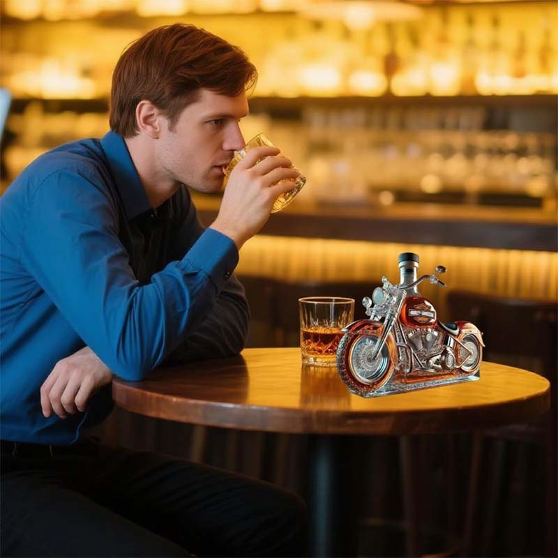 BikeBottle™ / Kreative Motorrad-Weinflasche Aus Glas