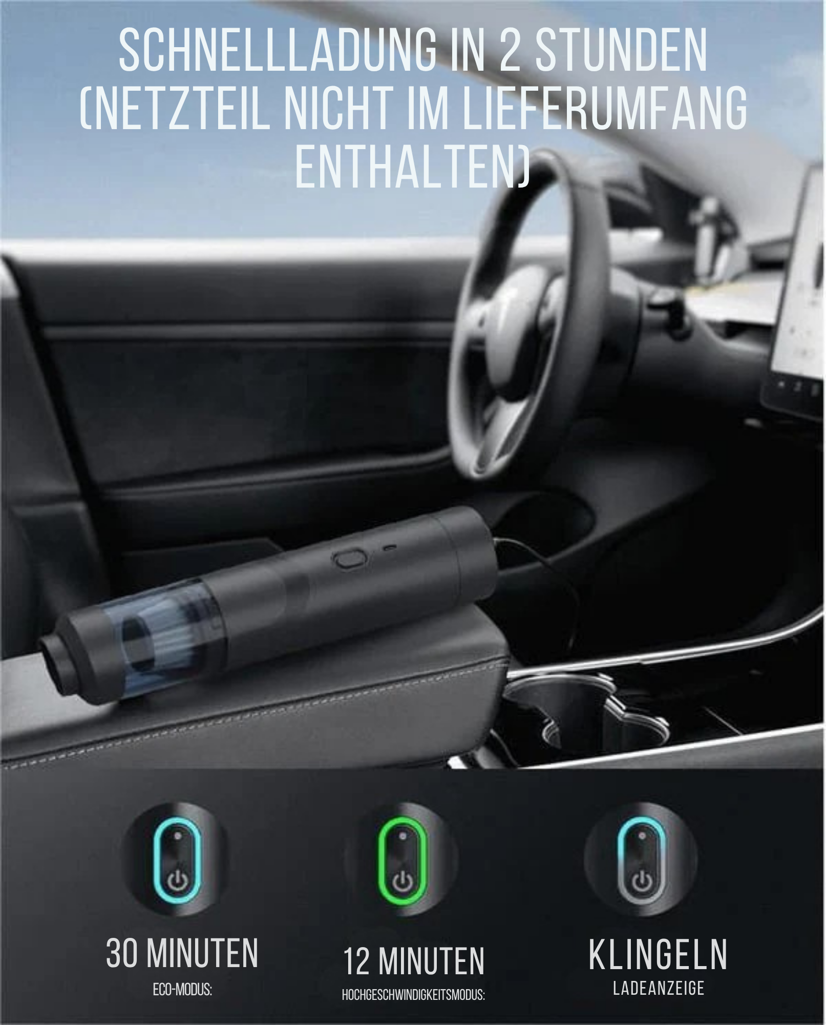 SchmutzSchreck™ / Kabelloser Autostaubsauger mit hoher Leistung 12000Pa/30AW