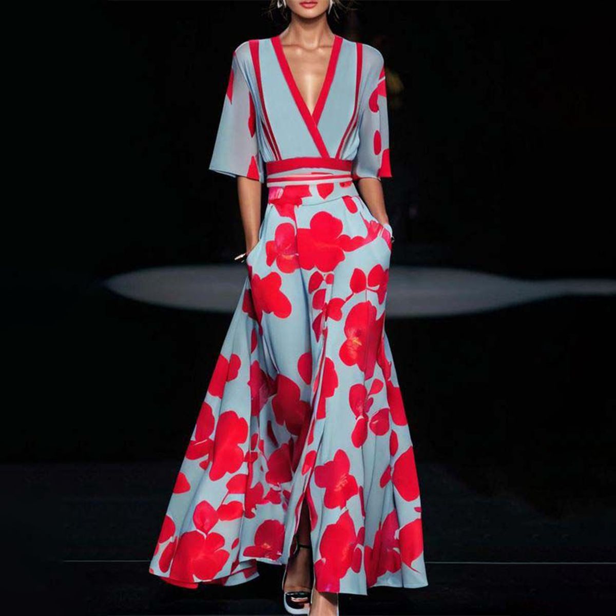 LENA – ELEGANTES KLEID MIT ÄRMELN