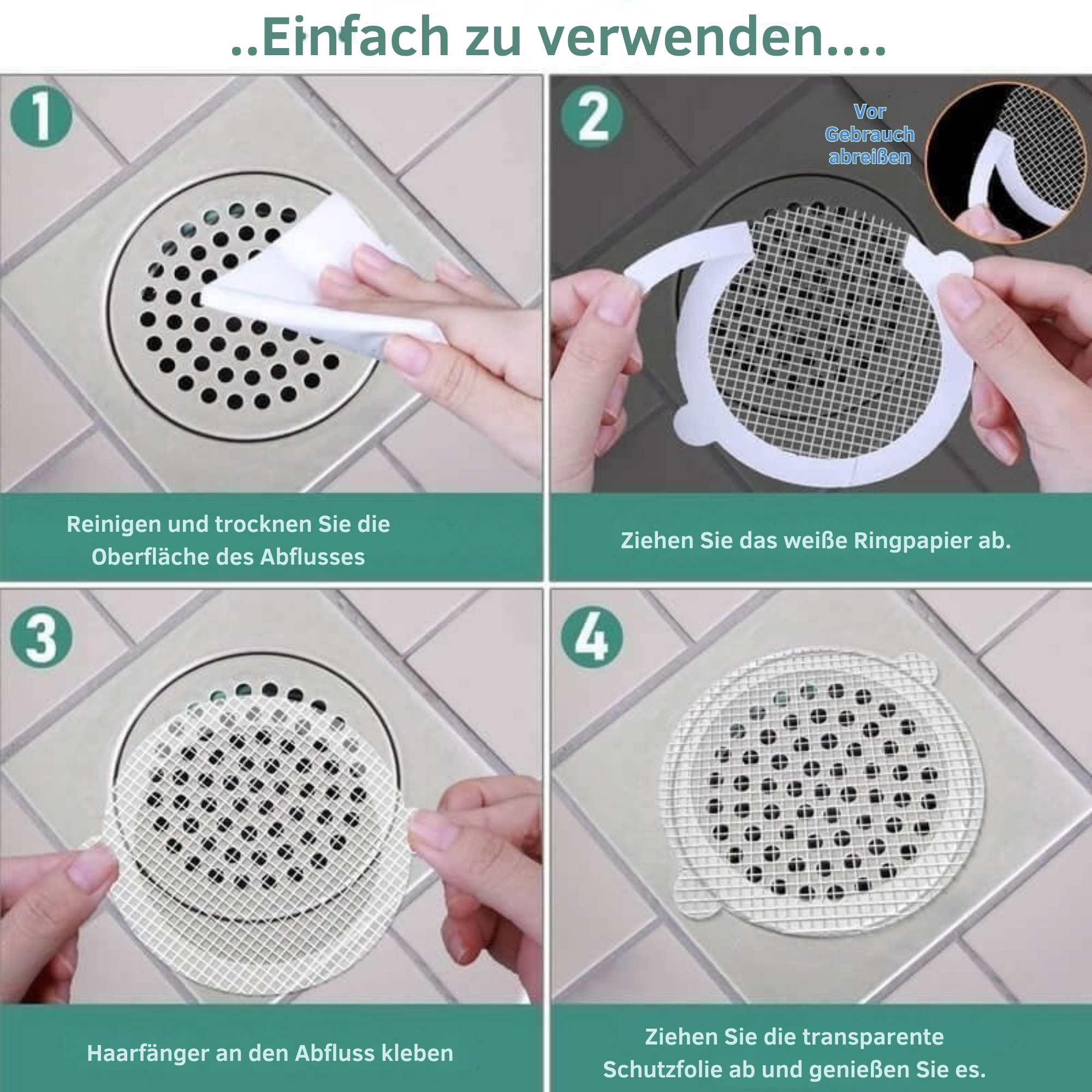 DrainHeld™ / Einweg-Bodenablaufaufkleber