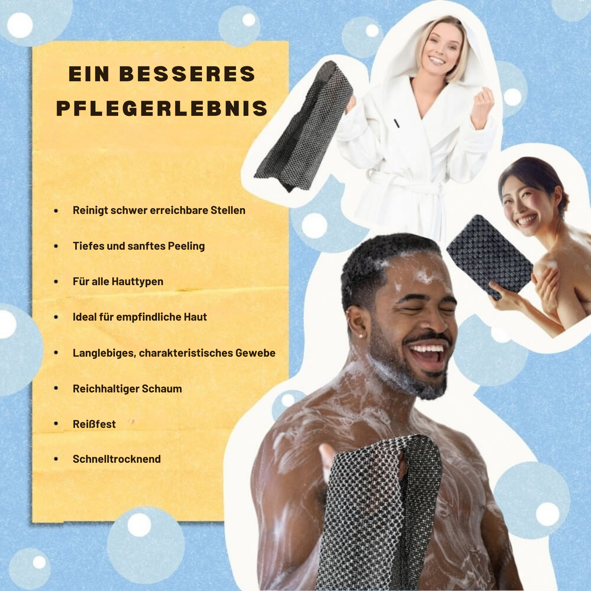1+1 GRATIS | Luisa Peelingtuch – Antibakterielle Tiefenreinigung für seidig glatte Haut