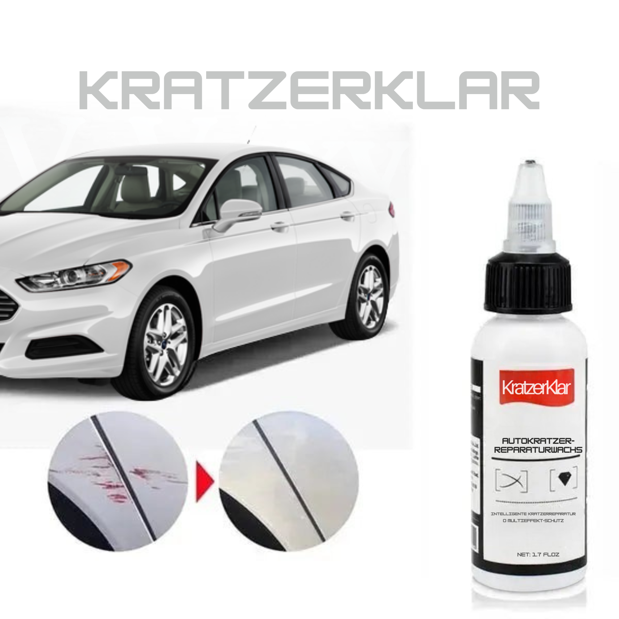 KratzerKlar™ / Kratzer Entfernen in Sekunden Ohne te Polieren! (1+1 GRATIS)