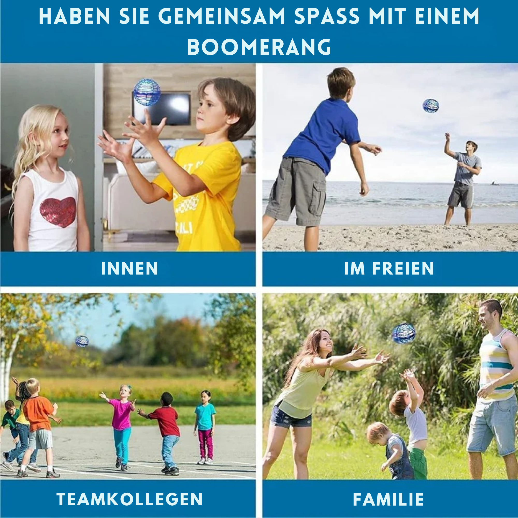 SchimmerSpiel™ / Leuchtender Flugball für lustige und interaktive Spiele