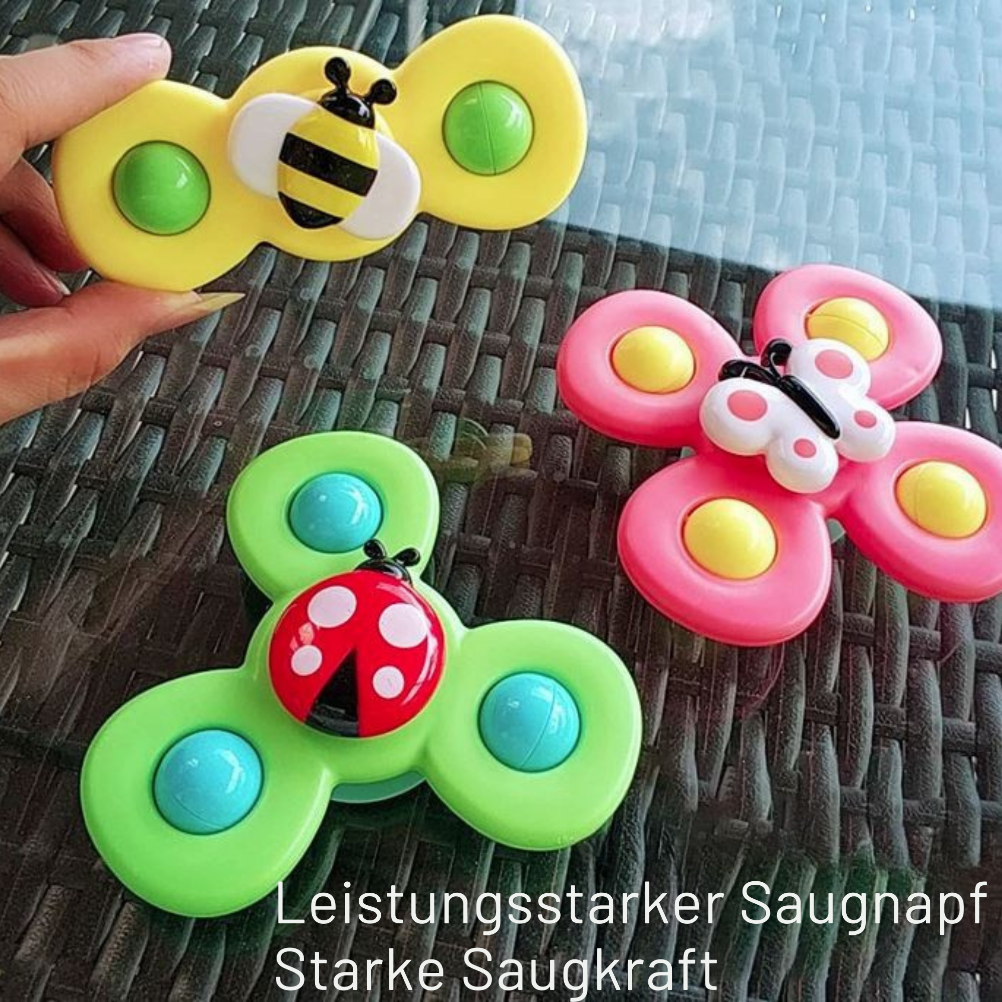 SaugSpinner™ / 3-Teiliges Spinner-Spielzeug Mit Saugnapf