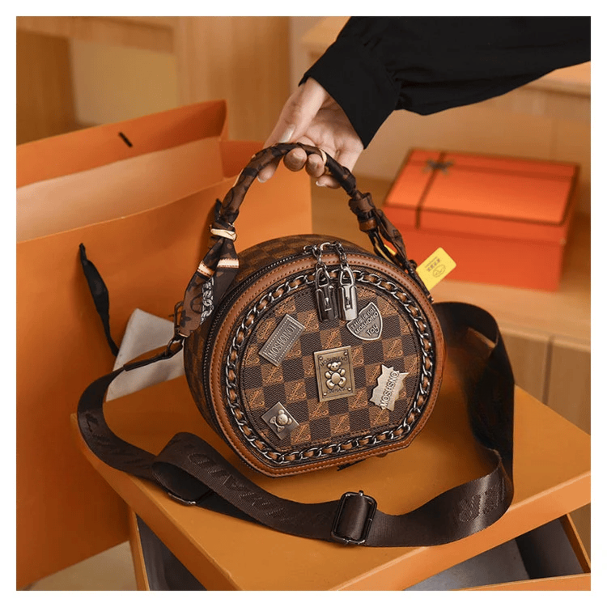 BärLuxe – Leder Umhängetasche mit Vintage Stil