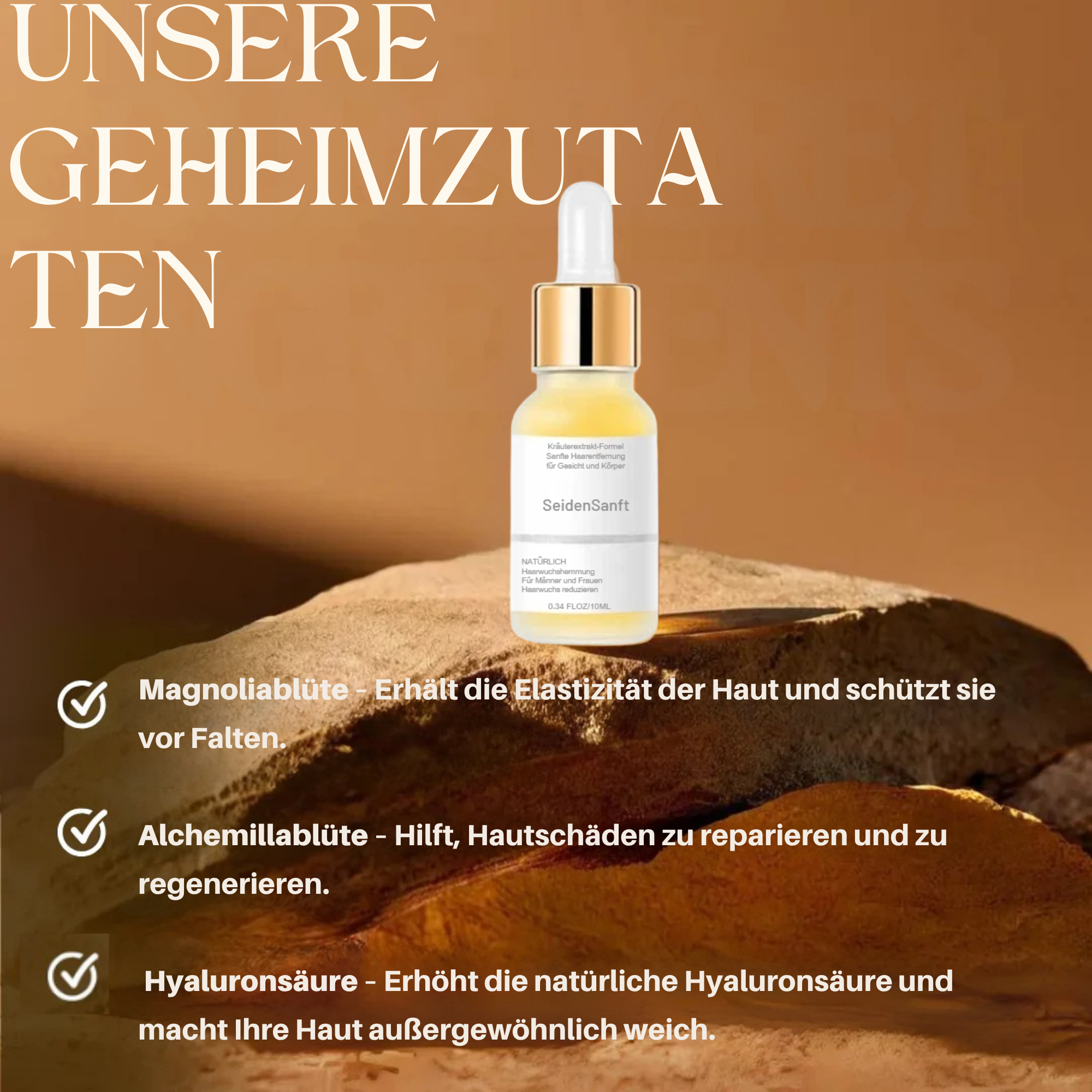 SeidenSanft™ / Seidiges Haut-Haarentfernungsserum