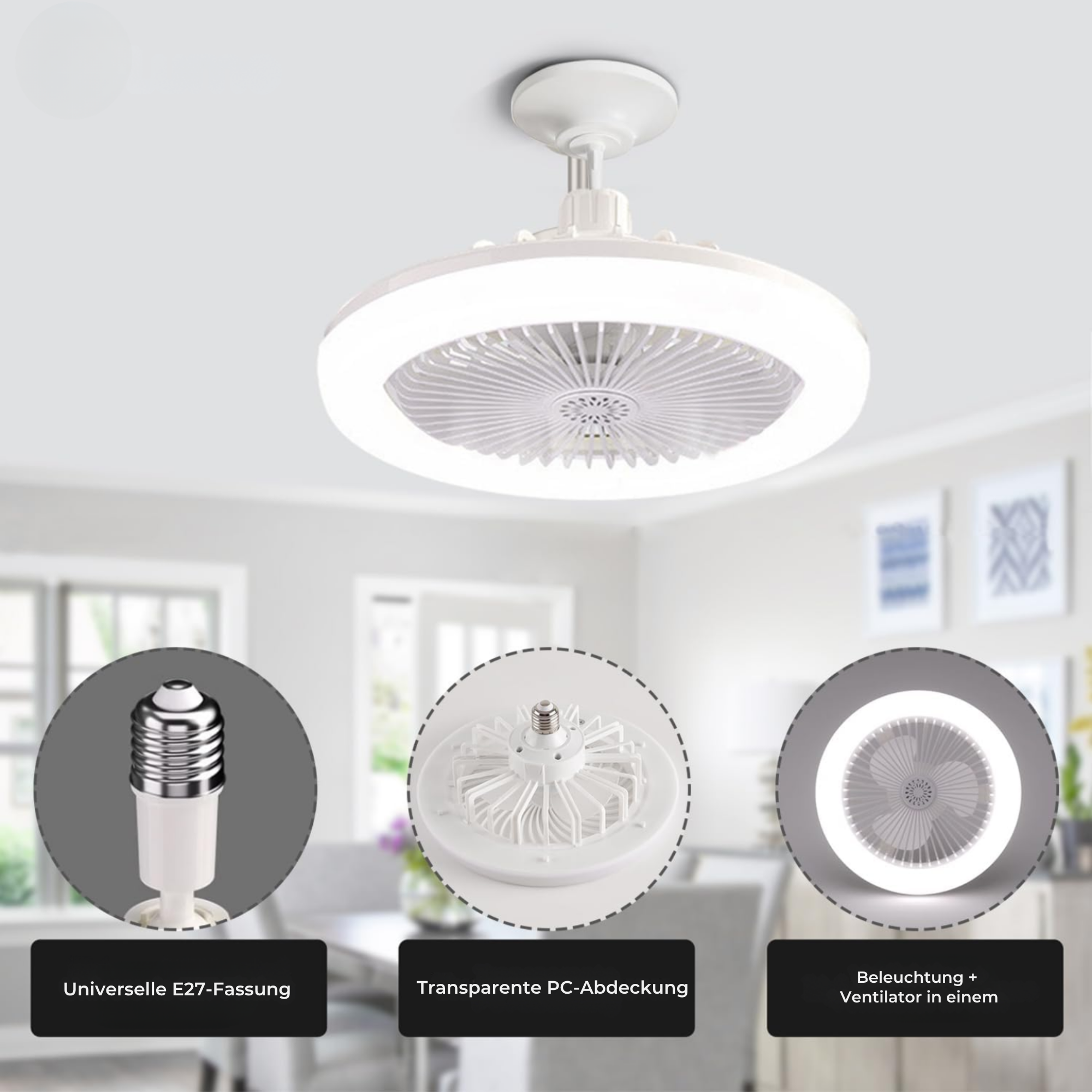 Jonas LED-Deckenventilator mit Fernbedienung