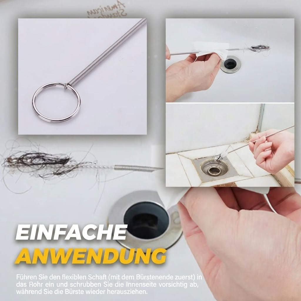 Kühlschrank Ablaufreiniger Set - Flexible Bürste mit Sprühfunktion