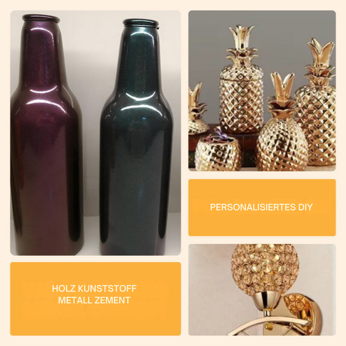GlanzGold™ / Wasserbasierte Metallic-Farbe für luxuriöse Gold- und Silberakzente