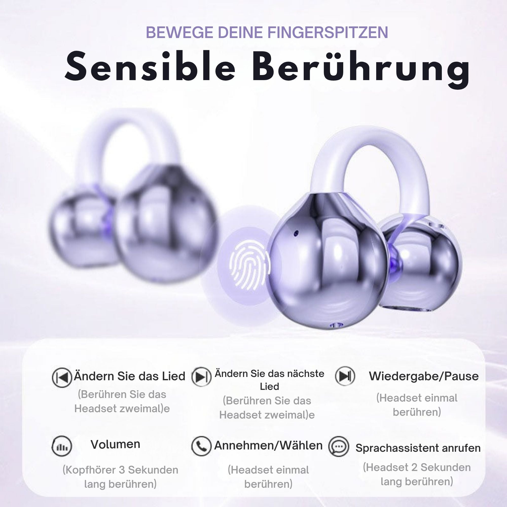 KlangClip™ / Ohr-Clip Bluetooth Kopfhörer