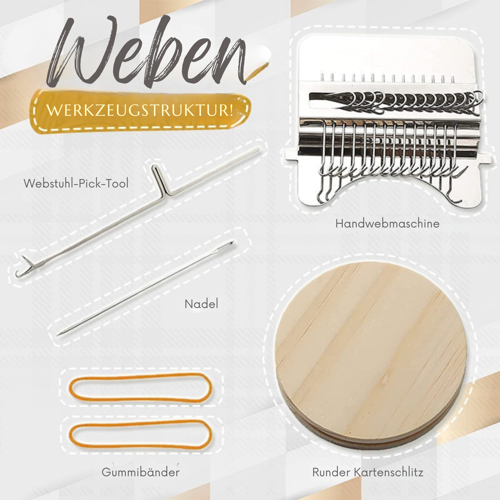 WebWunder™ / Mini DIY Nadel- Und Fadenwebgerät (1+1 GRATIS)
