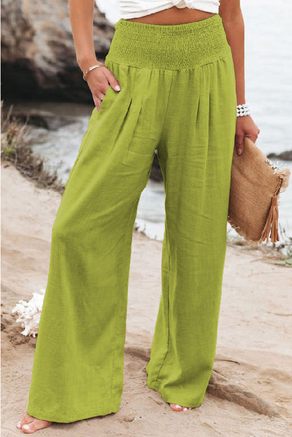 Nikoline Luftige Smocked-Hose mit Taschen