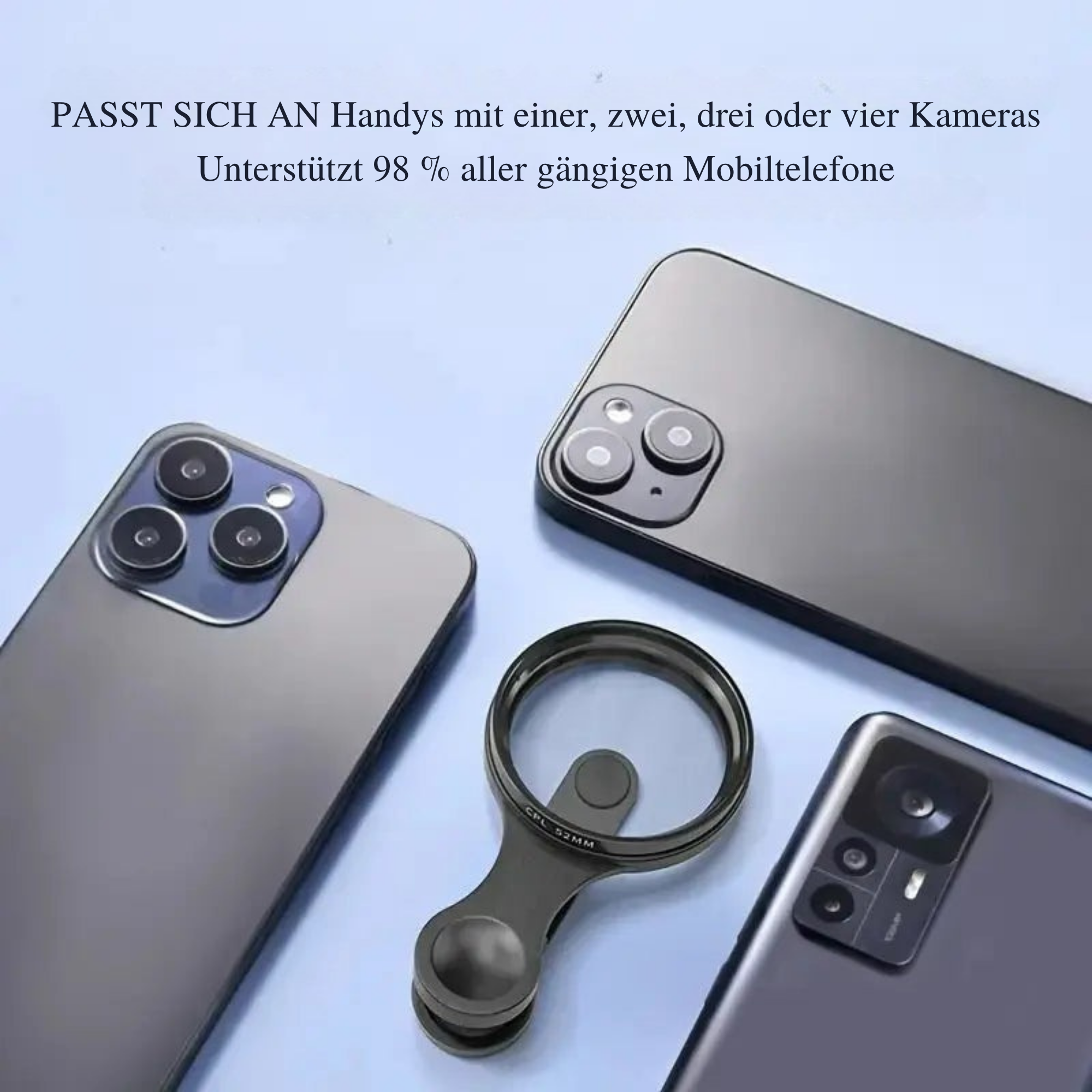 FotoFilter™ / 52mm CPL-Smartphone-Filter für Weniger Blendung & Sattere Farben