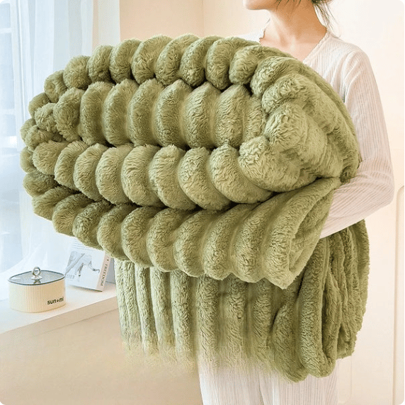 KuschelKaro™ / Gestreifte Flanell-Fleece-Decke - Kuscheln Sie Sich Stilvoll Ein!
