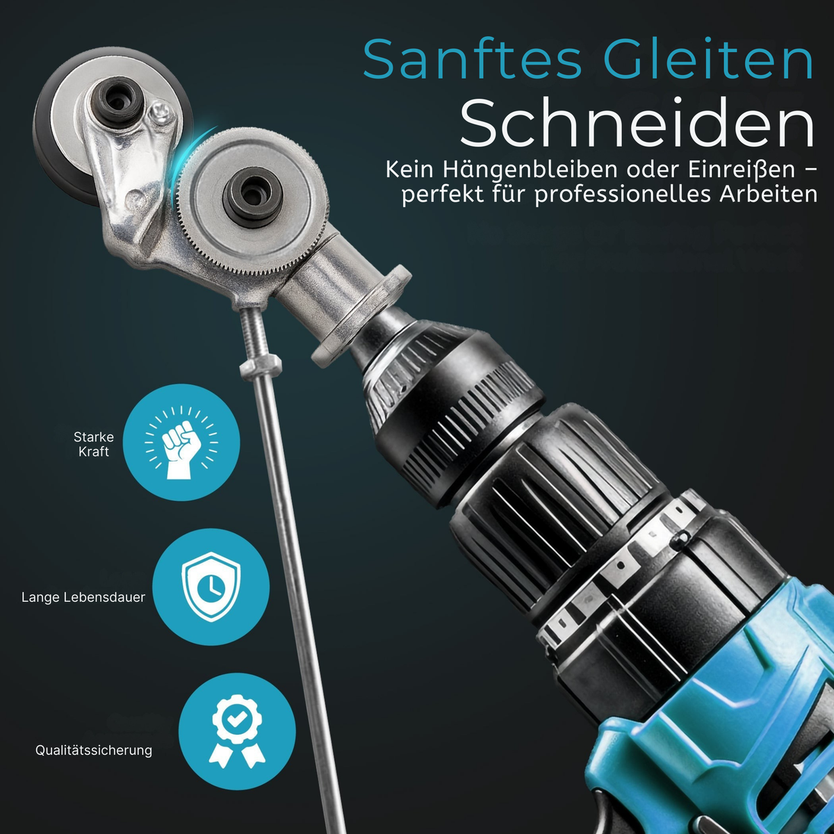 BohrBlech™ / Metallschneidaufsatz für elektrische Bohrmaschinen