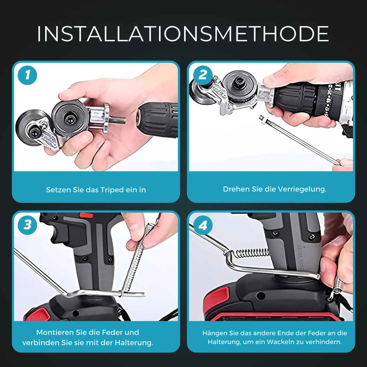 BohrBlech™ / Metallschneidaufsatz für elektrische Bohrmaschinen