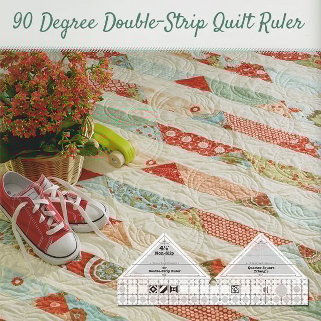 Henrike 90° Doppelstreifen-Lineal für Patchwork und Quilten