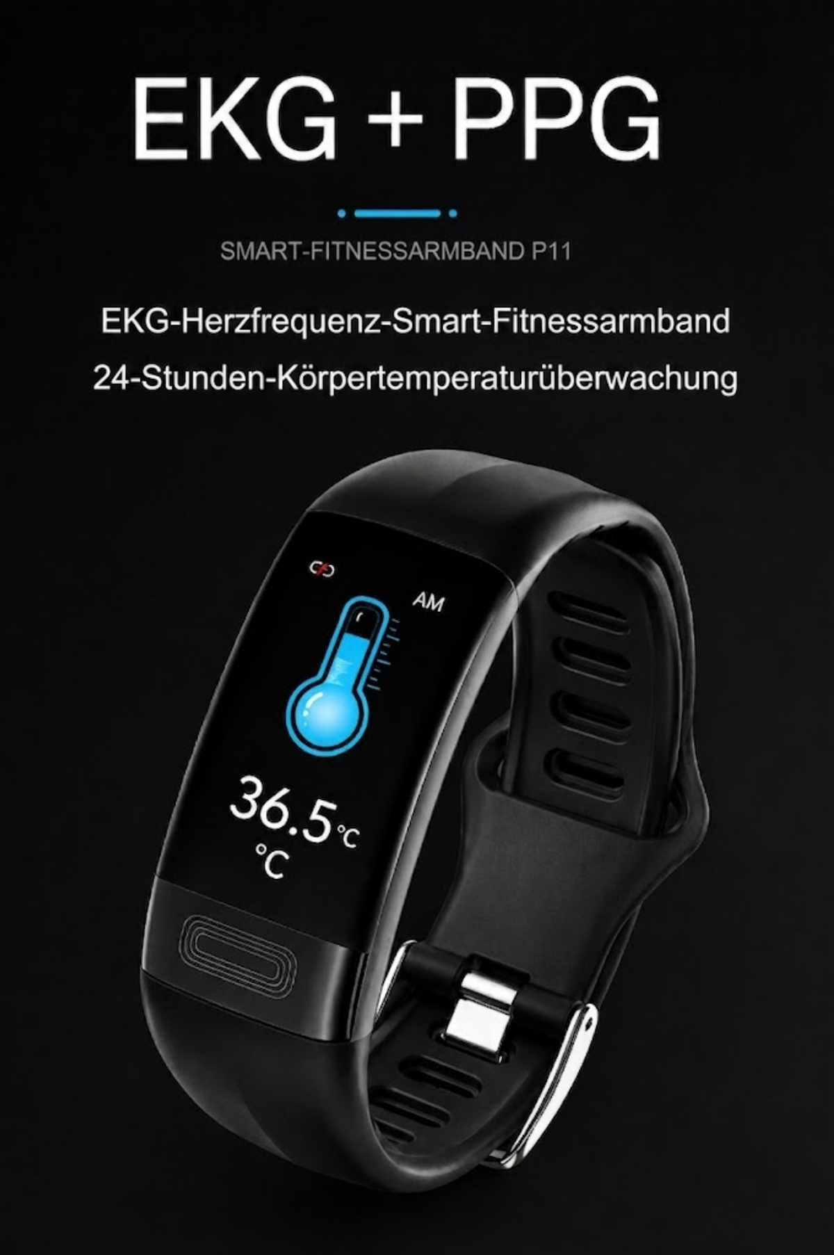 Smartwatch | Gesundheitsmessung | EKG, Blutdruck & Schlaftracking | SmartEdge