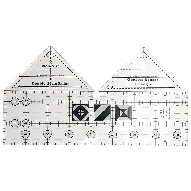 Henrike 90° Doppelstreifen-Lineal für Patchwork und Quilten